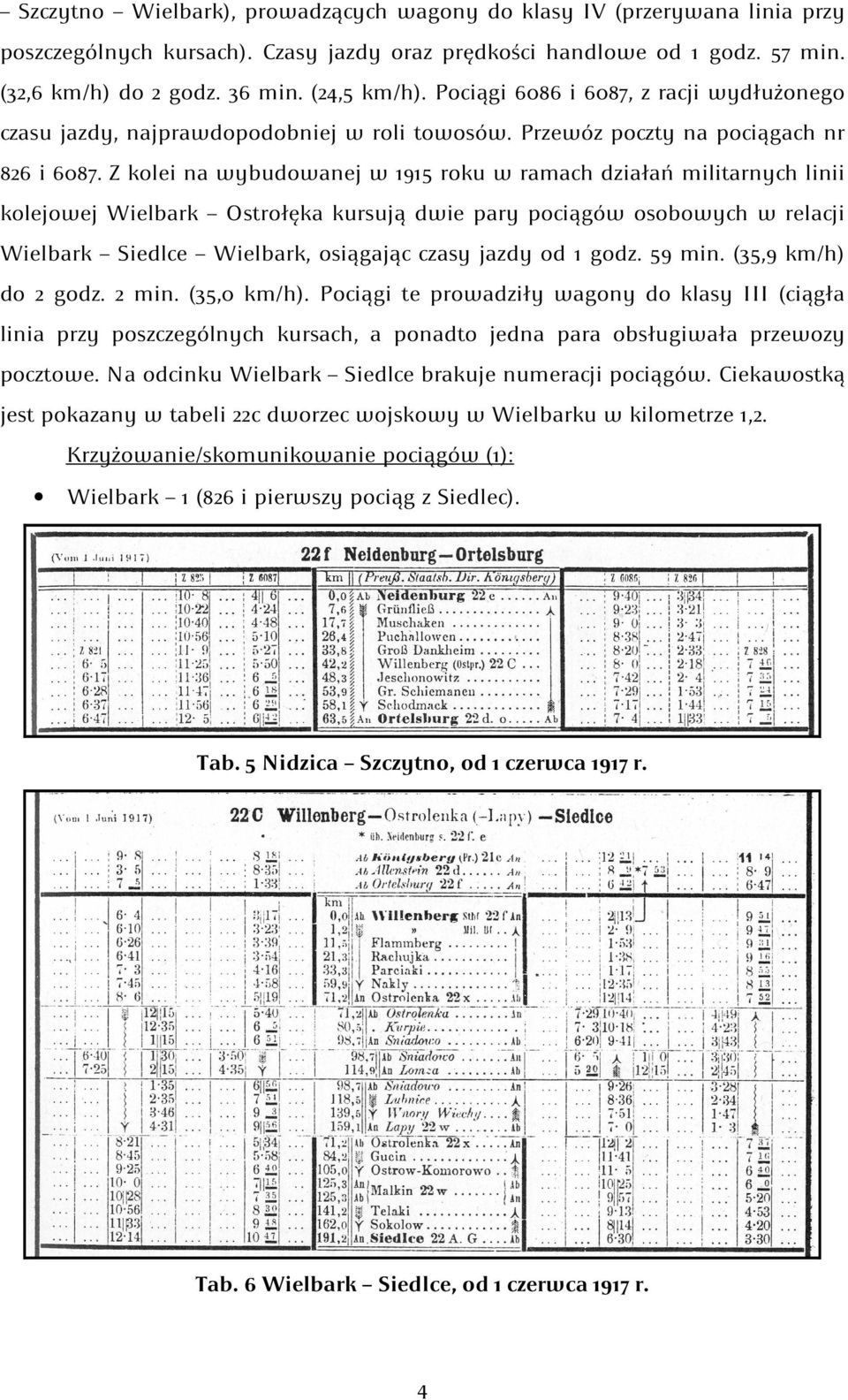 Z kolei na wybudowanej w 1915 roku w ramach działań militarnych linii kolejowej Wielbark Ostrołęka kursują dwie pary pociągów osobowych w relacji Wielbark Siedlce Wielbark, osiągając czasy jazdy od 1
