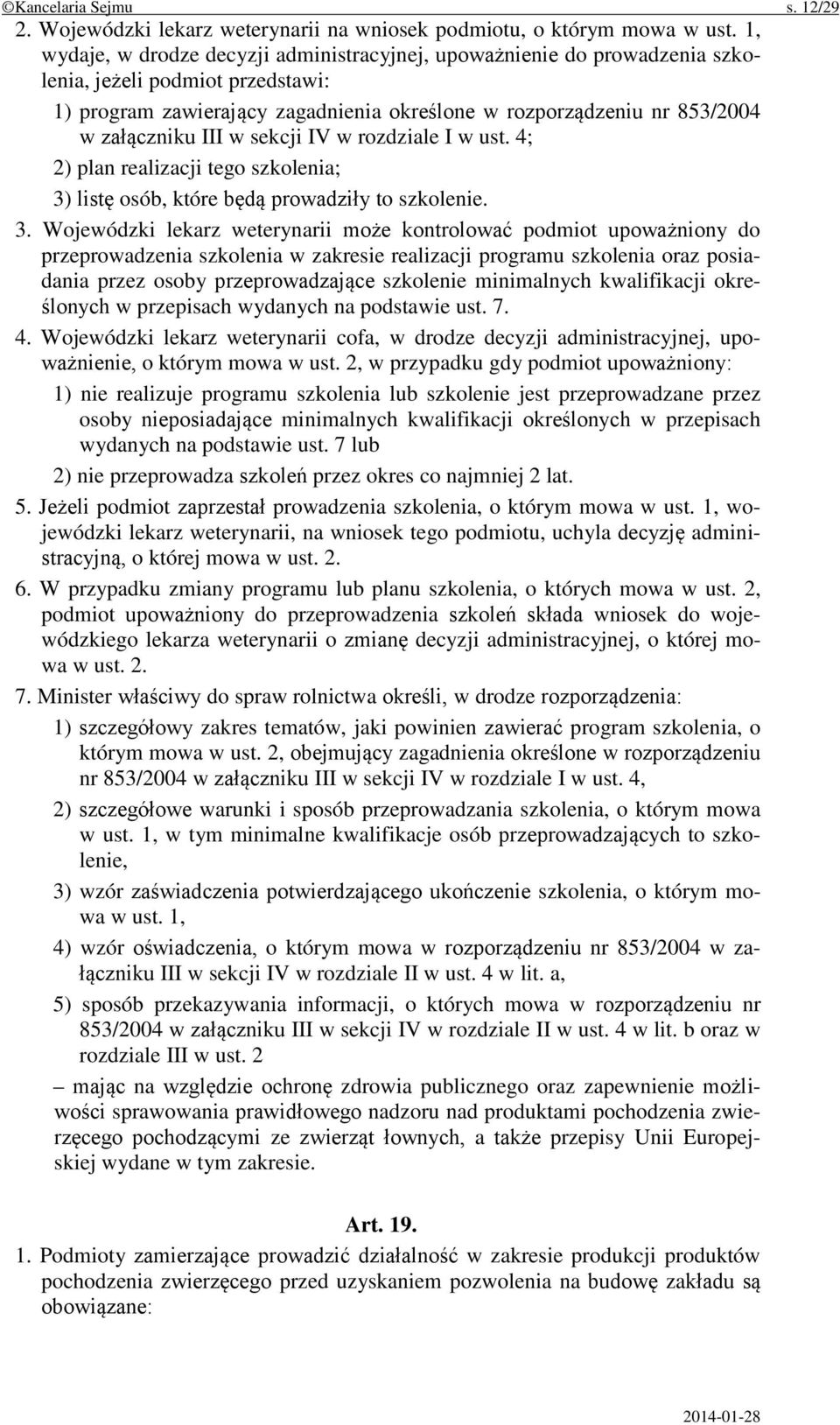 III w sekcji IV w rozdziale I w ust. 4; 2) plan realizacji tego szkolenia; 3)