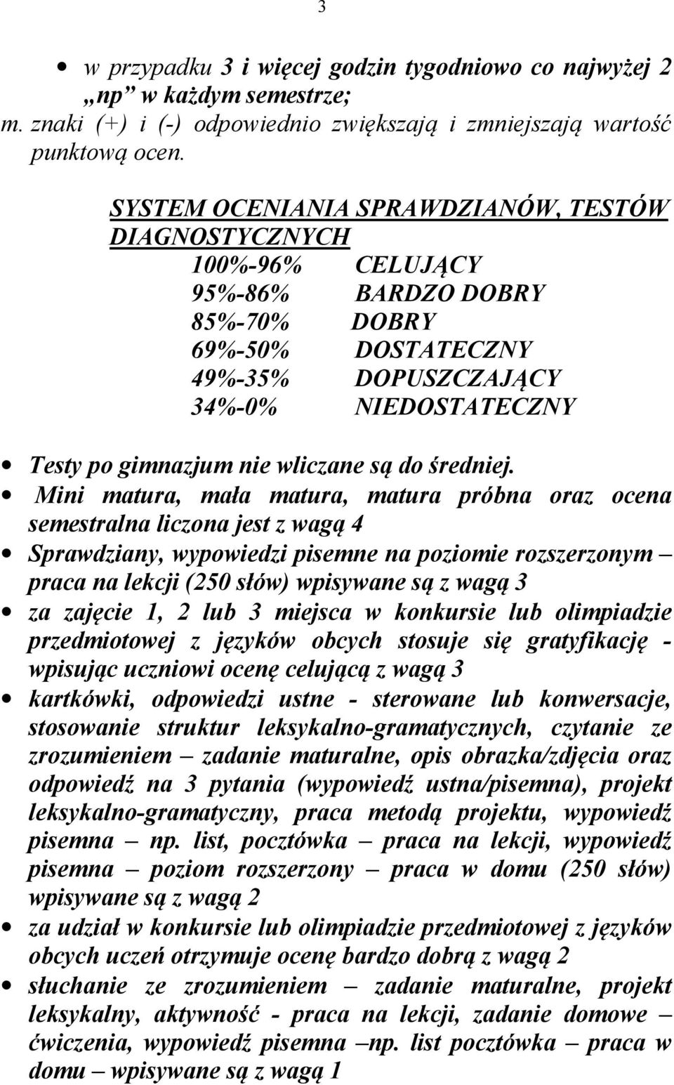 wliczane są do średniej.