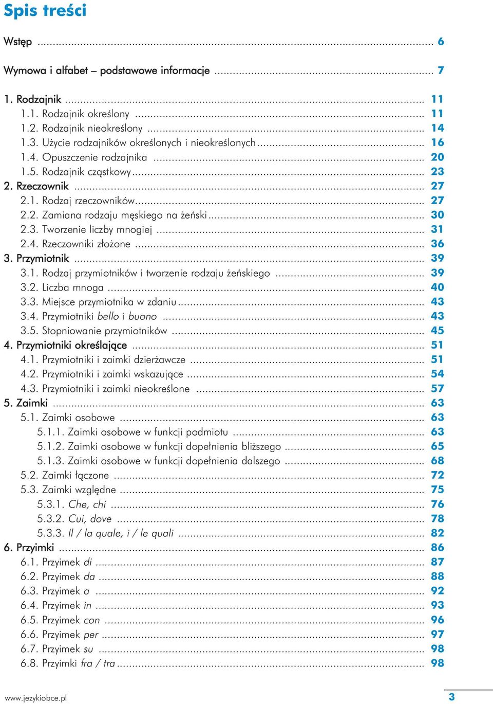 .. 30 2.3. Tworzenie liczby mnogiej... 31 2.4. Rzeczowniki złożone... 36 3. Przymiotnik... 39 3.1. Rodzaj przymiotników i tworzenie rodzaju żeńskiego... 39 3.2. Liczba mnoga... 40 3.3. Miejsce przymiotnika w zdaniu.