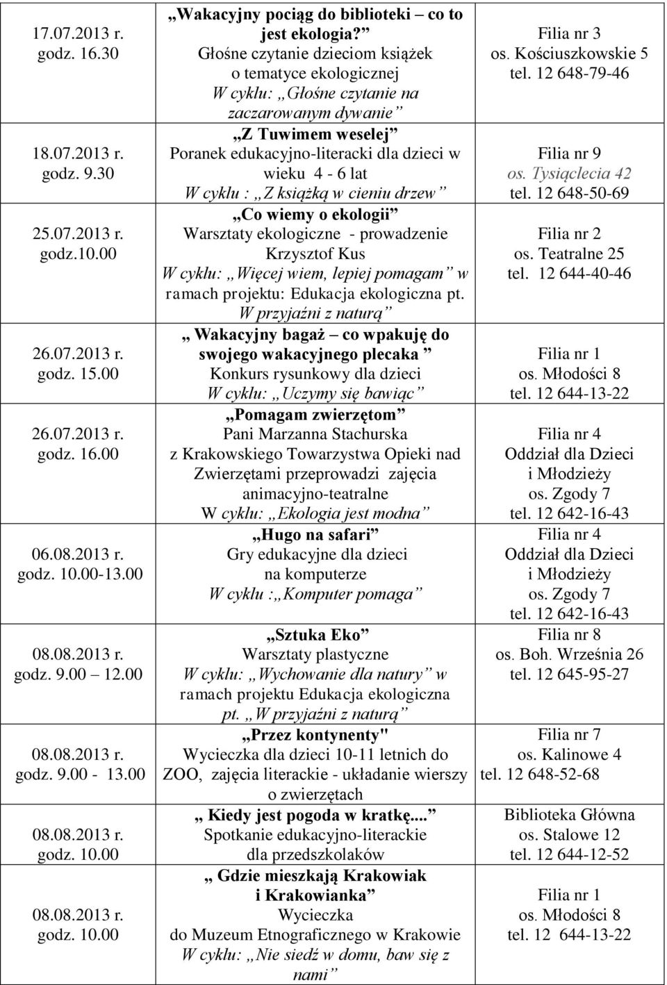Głośne czytanie dzieciom książek o tematyce ekologicznej W cyklu: Głośne czytanie na zaczarowanym dywanie Z Tuwimem weselej Poranek edukacyjno-literacki dla dzieci w wieku 4-6 lat W cyklu : Z książką