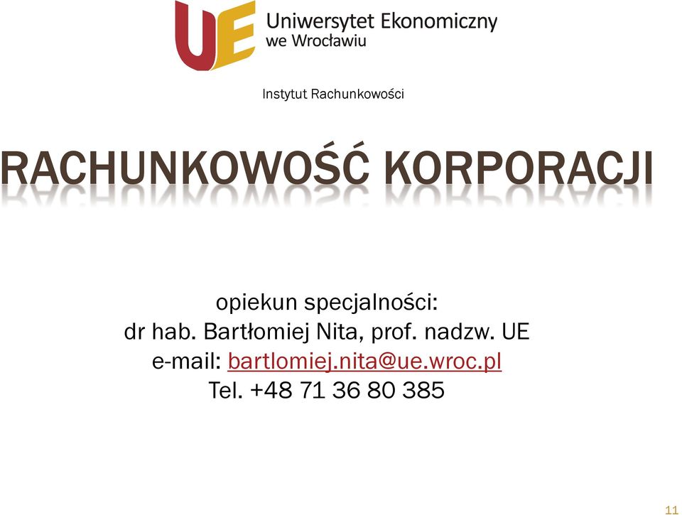 Bartłomiej Nita, prof. nadzw.