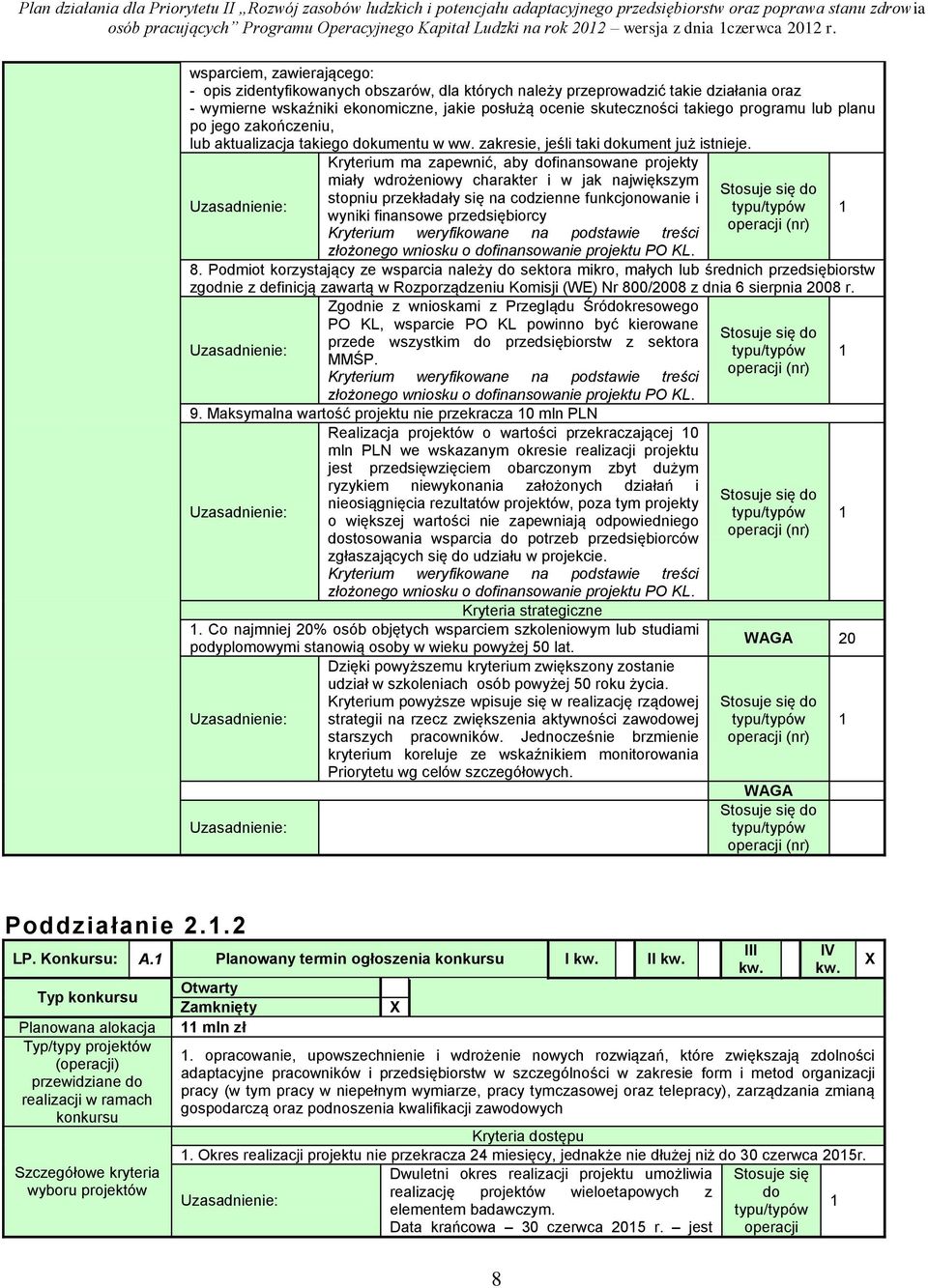 Kryterium ma zapewnić, aby dofinansowane projekty miały wdrożeniowy charakter i w jak największym stopniu przekładały się na codzienne funkcjonowanie i wyniki finansowe przedsiębiorcy Kryterium