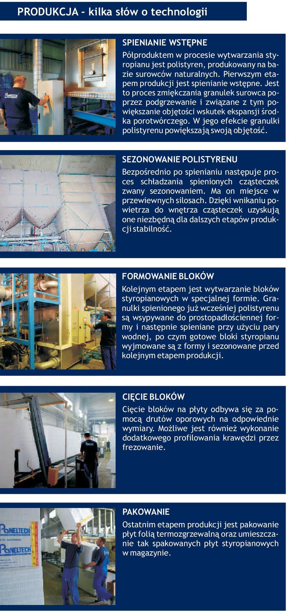 W jego efekcie granulki polistyrenu powiększają swoją objętość. SZONOWANI POLISTYRNU Bezpośrednio po spienianiu następuje proces schładzania spienionych cząsteczek zwany sezonowaniem.