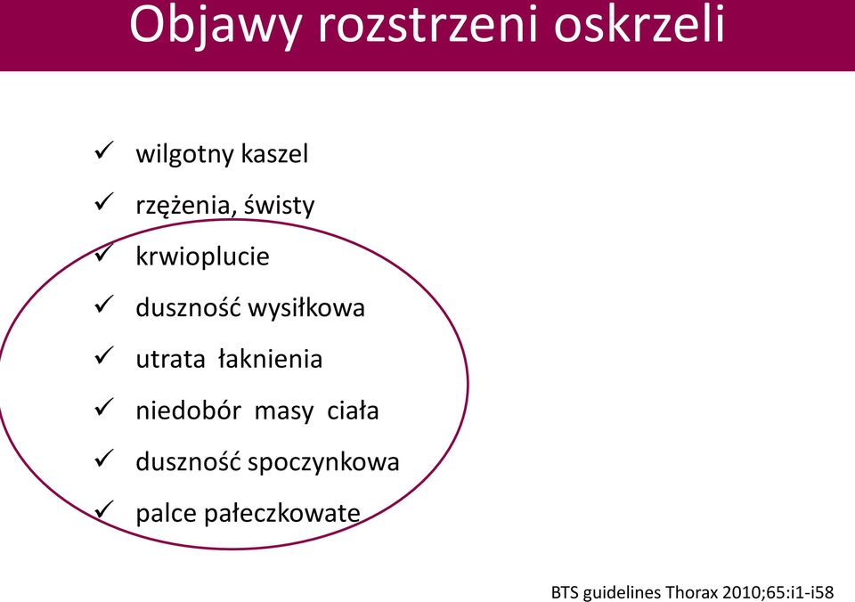 utrata łaknienia niedobór masy ciała duszność