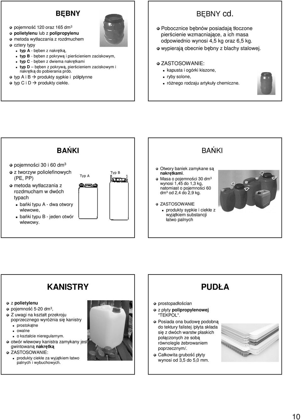 z dwiema nakrętkami typ D bęben z pokrywą, pierścieniem zaciskowym i nakrętką do pobierania prób. typ A i B produkty sypkie i półpłynne typ C i D produkty ciekłe.