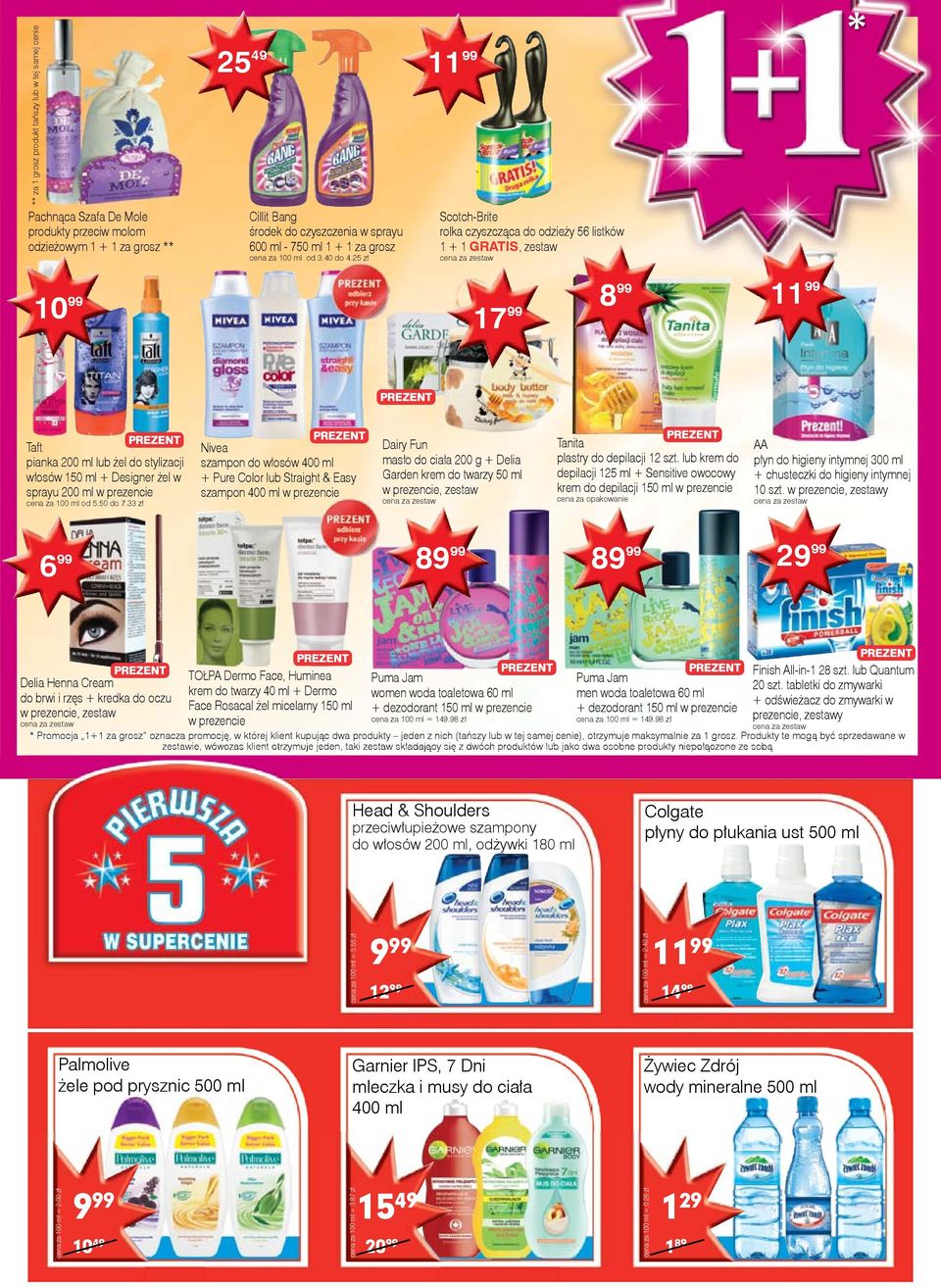 33 zł Nivea szampon do włosów 400 ml + Pure Color lub Straight & Easy szampon 400 ml w prezencie Dairy Fun masło do ciała 200 g + Delia Garden krem do twarzy 50 ml w prezencie, zestaw Tanita plastry