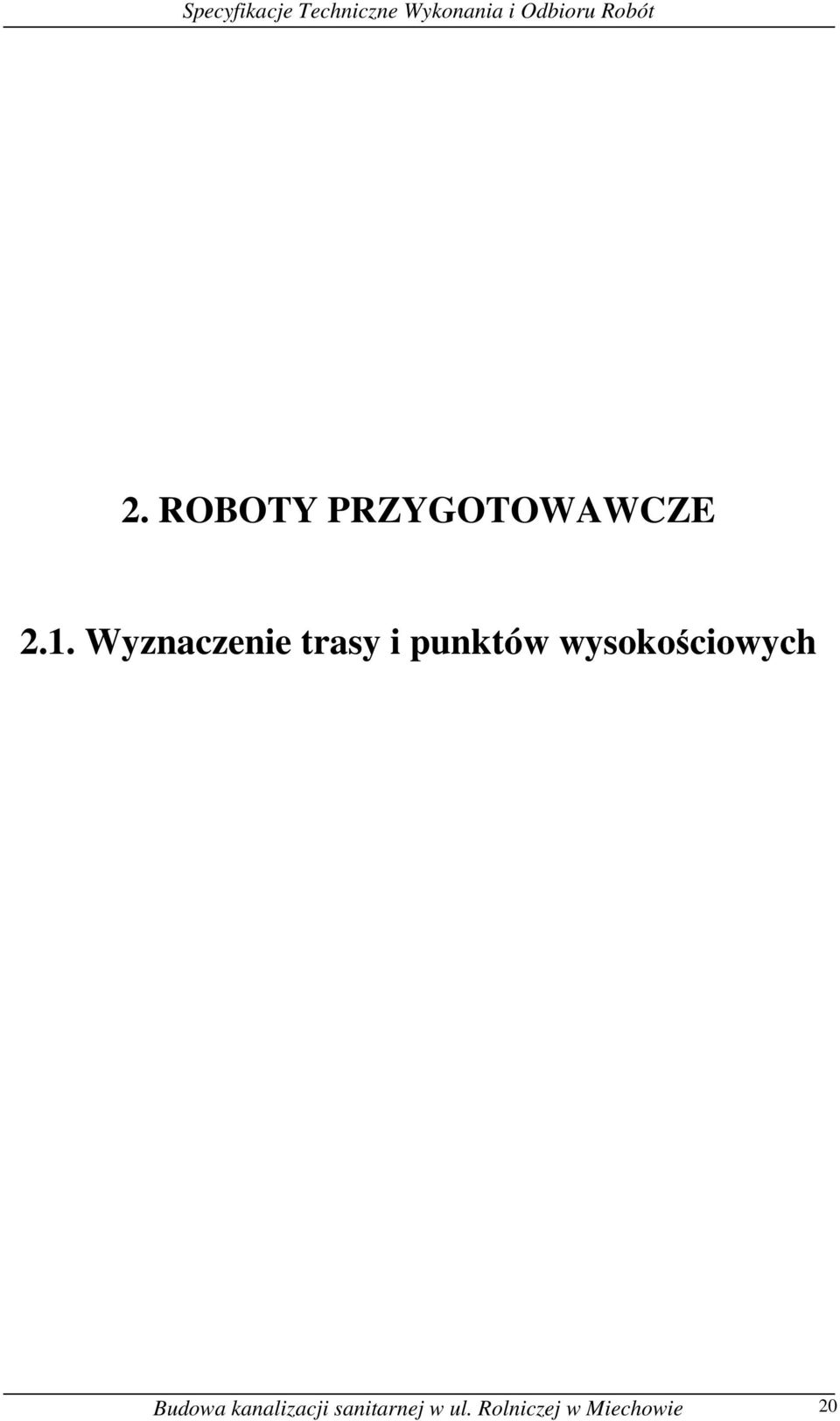 wysokościowych Budowa kanalizacji