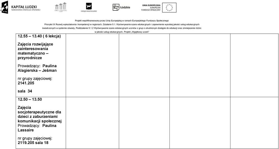 50 Zajęcia socjoterapeutyczne dla dzieci z zaburzeniami Paulina