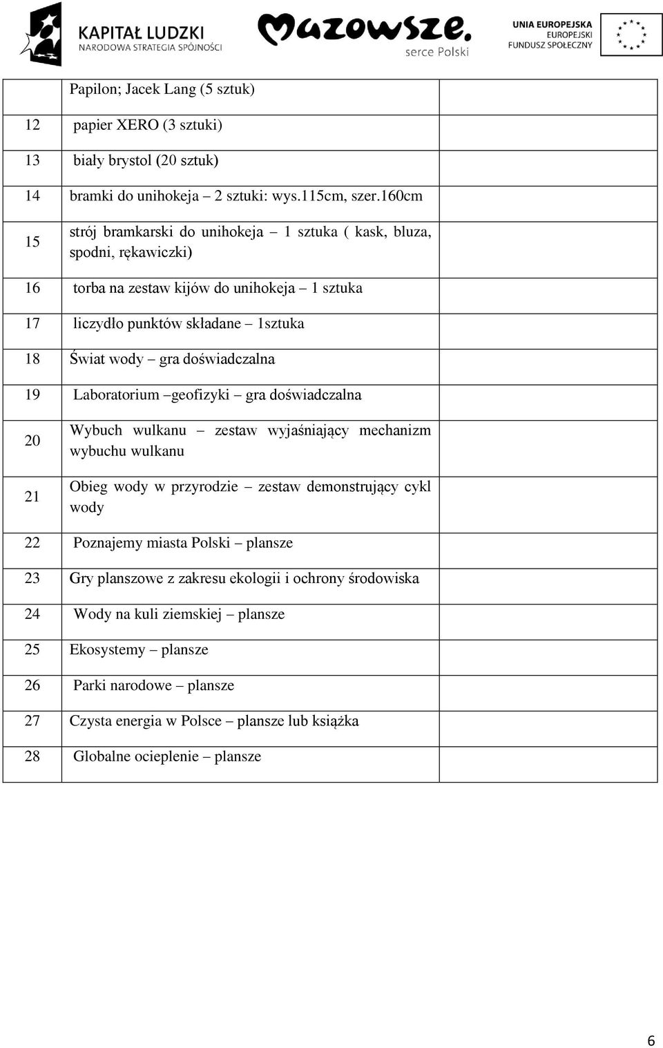 doświadczalna 19 Laboratorium geofizyki gra doświadczalna 20 21 Wybuch wulkanu zestaw wyjaśniający mechanizm wybuchu wulkanu Obieg wody w przyrodzie zestaw demonstrujący cykl wody 22