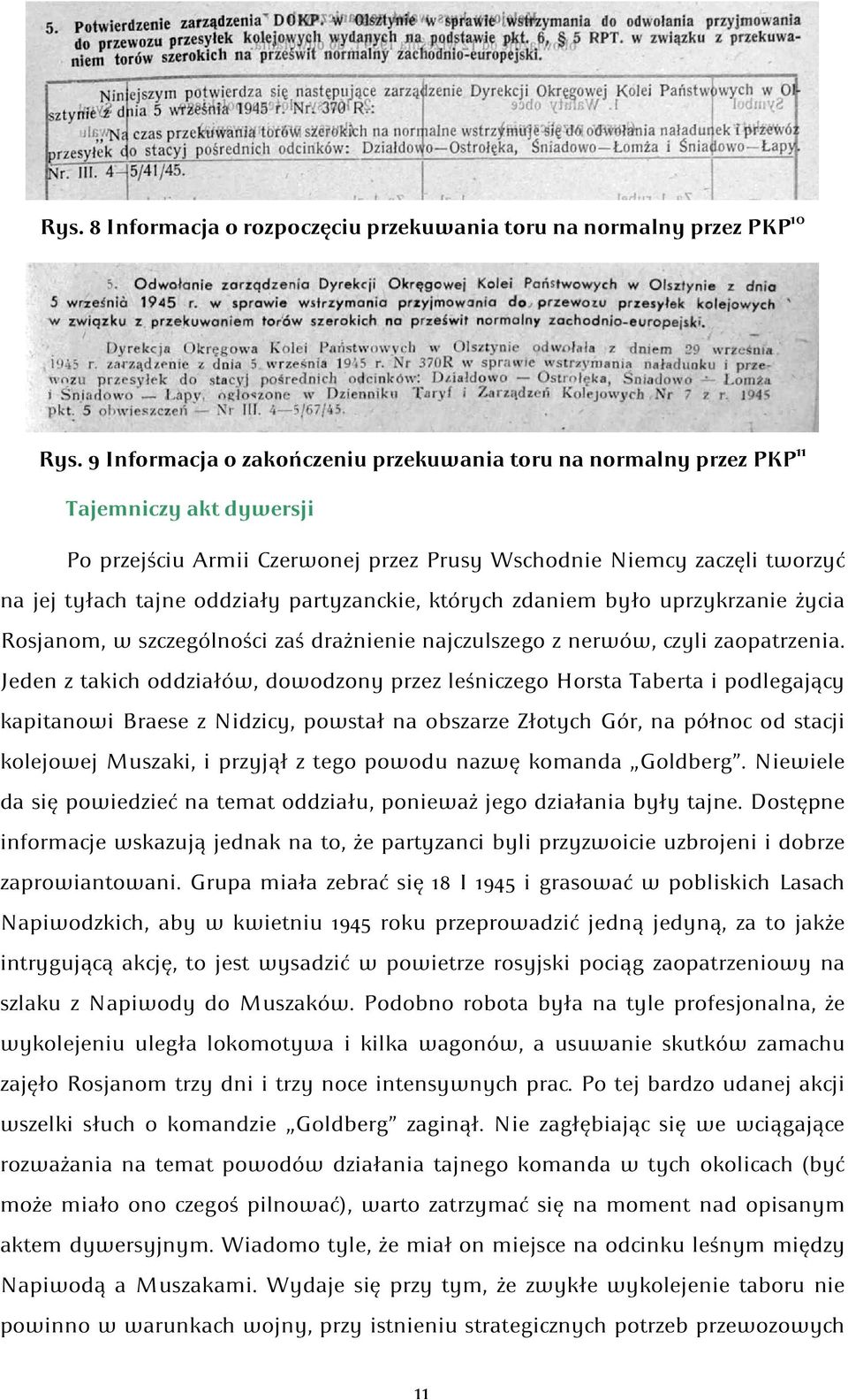 partyzanckie, których zdaniem było uprzykrzanie życia Rosjanom, w szczególności zaś drażnienie najczulszego z nerwów, czyli zaopatrzenia.