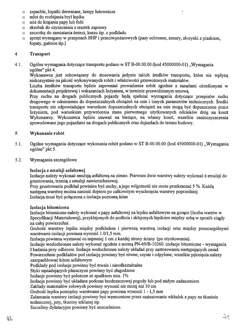00,00 (kd 45000000-01) Wymagania gólne" pkt 4.