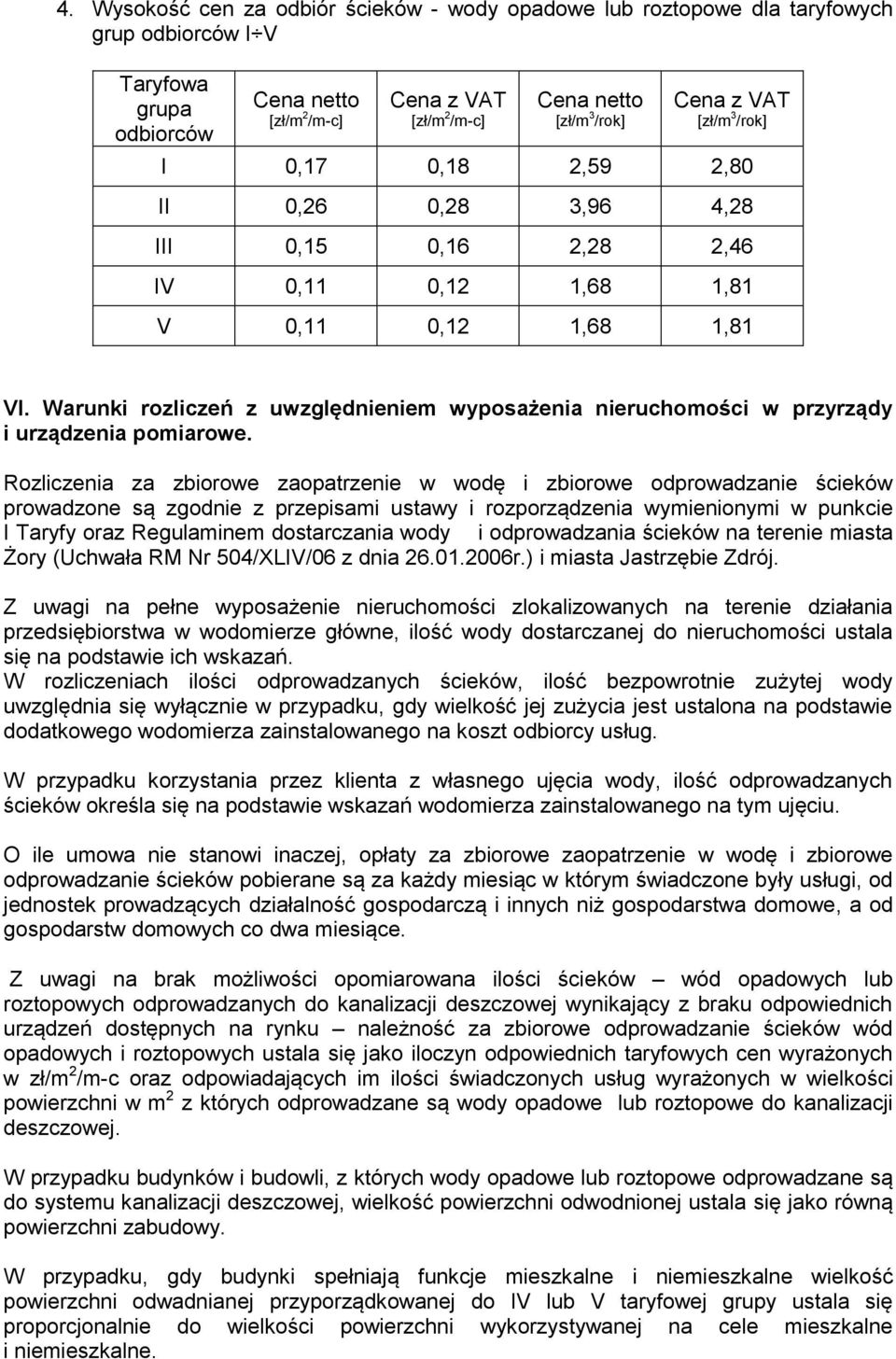 Warunki rozliczeń z uwzględnieniem wyposażenia nieruchomości w przyrządy i urządzenia pomiarowe.