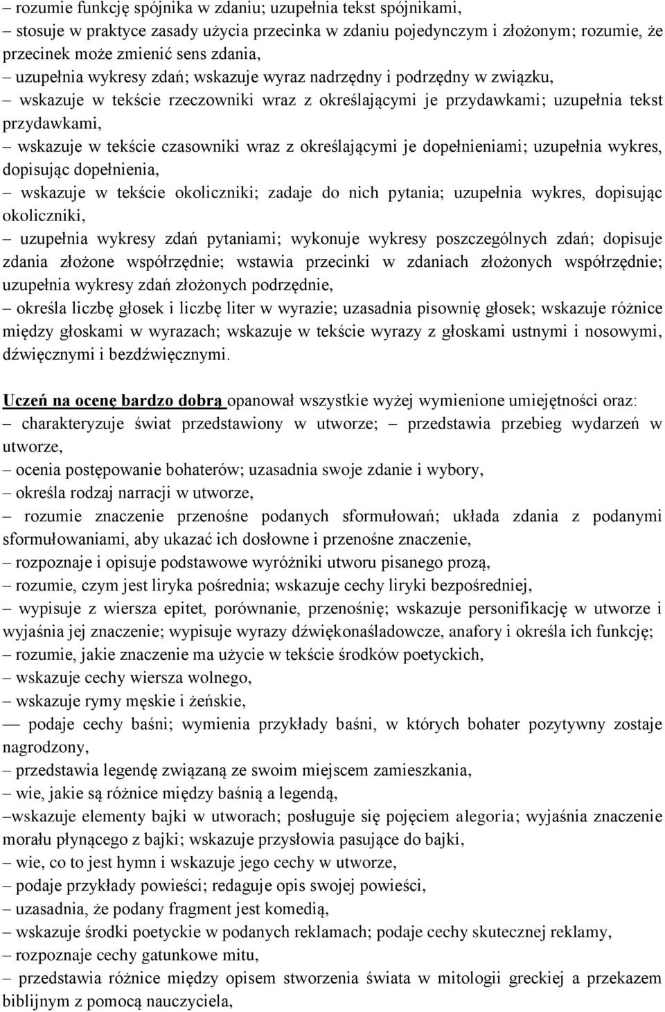 określającymi je dopełnieniami; uzupełnia wykres, dopisując dopełnienia, wskazuje w tekście okoliczniki; zadaje do nich pytania; uzupełnia wykres, dopisując okoliczniki, uzupełnia wykresy zdań