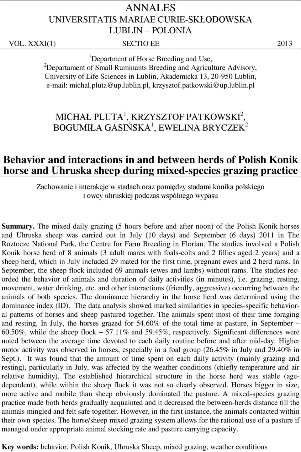 e-mail: michal.pluta@up.lublin.