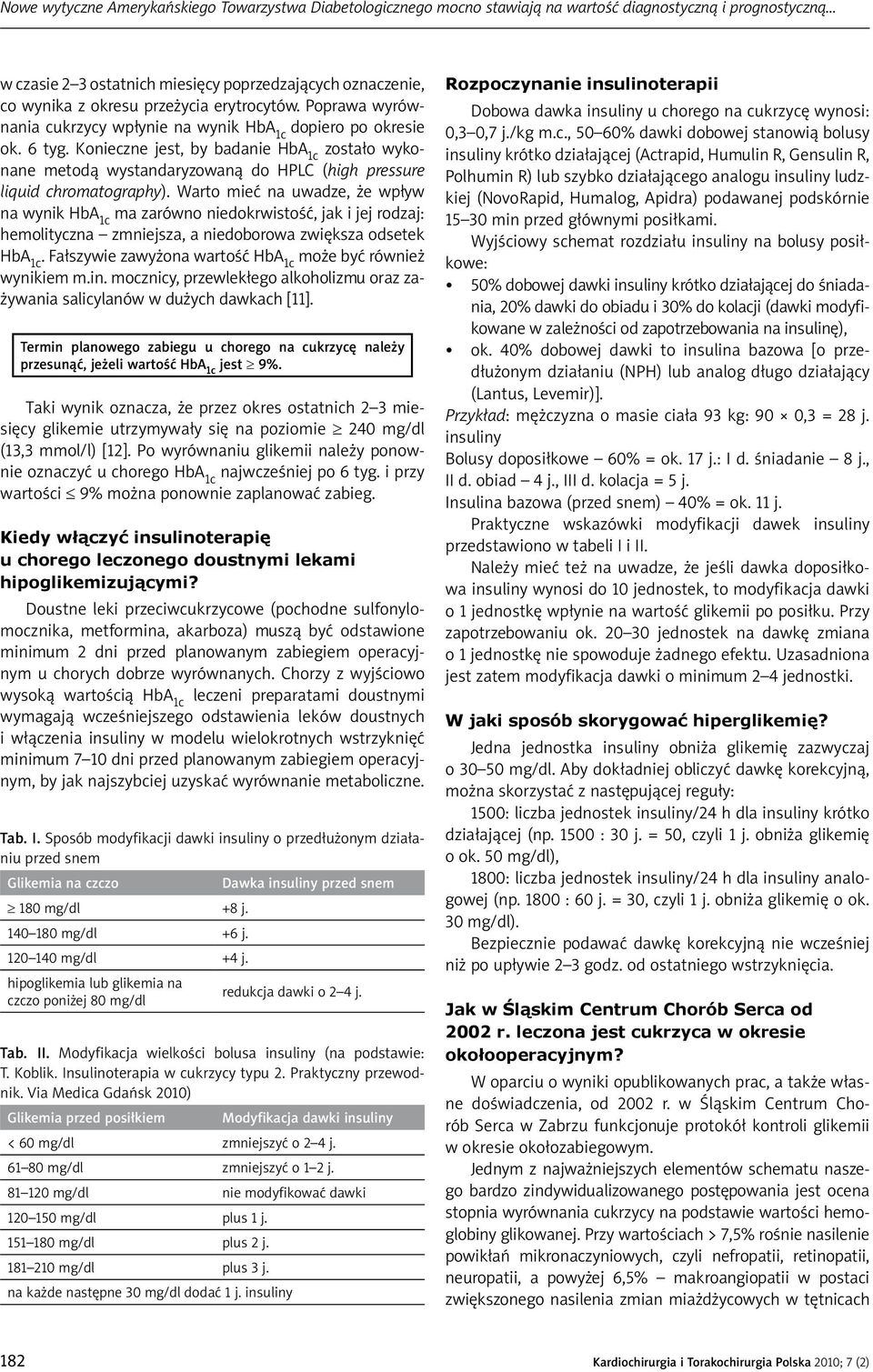 Konieczne jest, by badanie HbA 1c zostało wykonane metodą wystandaryzowaną do HPLC (high pressure liquid chromatography).