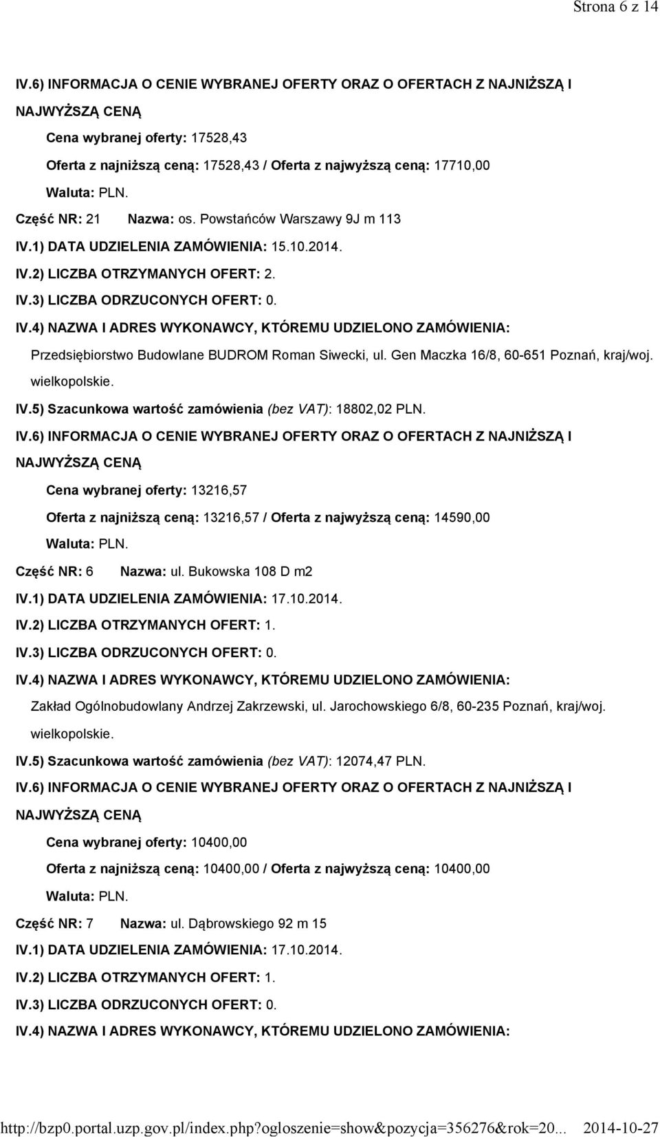 5) Szacunkowa wartość zamówienia (bez VAT): 18802,02 PLN.