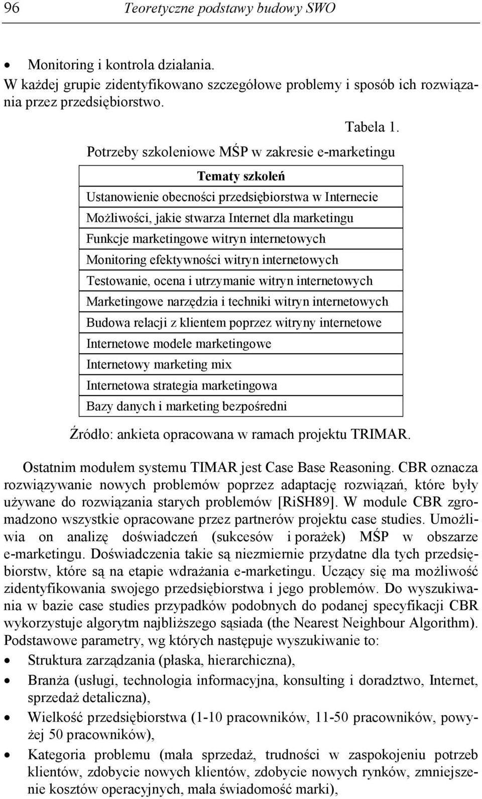 internetowych Monitoring efektywności witryn internetowych Testowanie, ocena i utrzymanie witryn internetowych Marketingowe narzędzia i techniki witryn internetowych Budowa relacji z klientem poprzez
