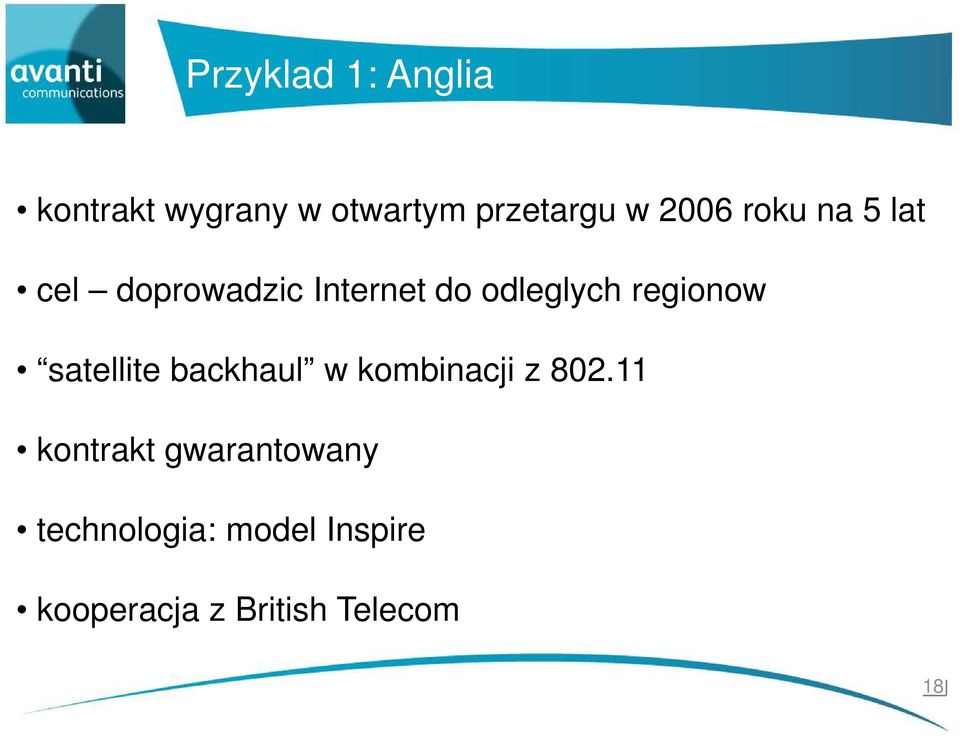 regionow satellite backhaul w kombinacji z 802.
