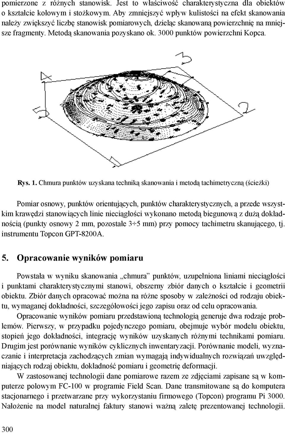 3000 punktów powierzchni Kopca. Rys. 1.