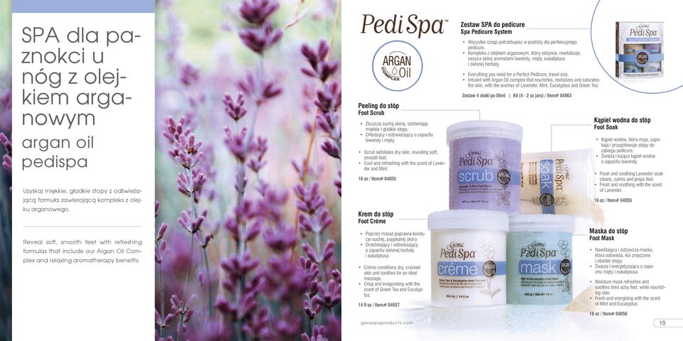Peeling do stóp Foot Scrub Złuszcza suchą skórę, odsłaniając miękkie i gładkie stopy. Chłodzący i odświeżający o zapachu lawendy i mięty. Scrub exfoliates dry skin, revealing soft, smooth feet.