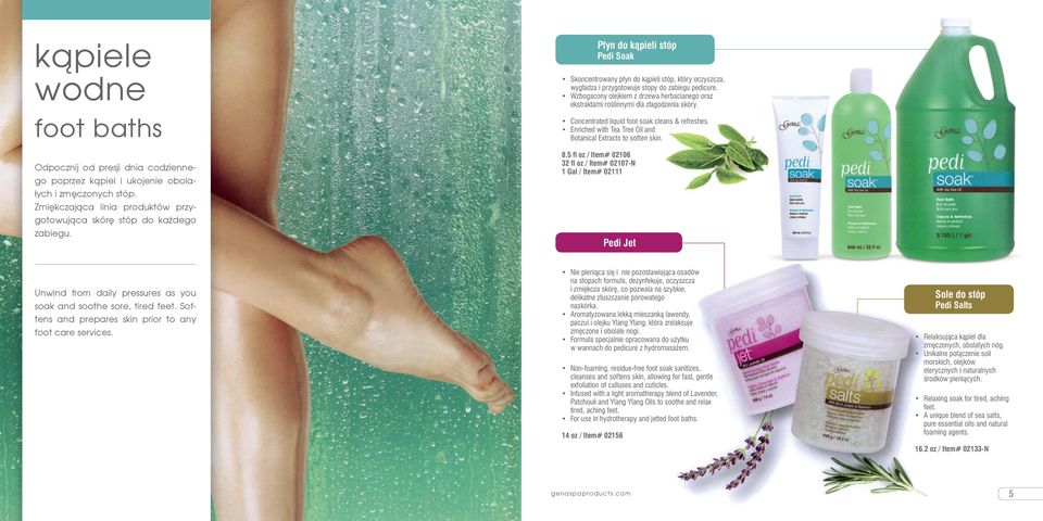 Wzbogacony olejkiem z drzewa herbacianego oraz ekstraktami roślinnymi dla złagodzenia skóry. Concentrated liquid foot soak cleans & refreshes.