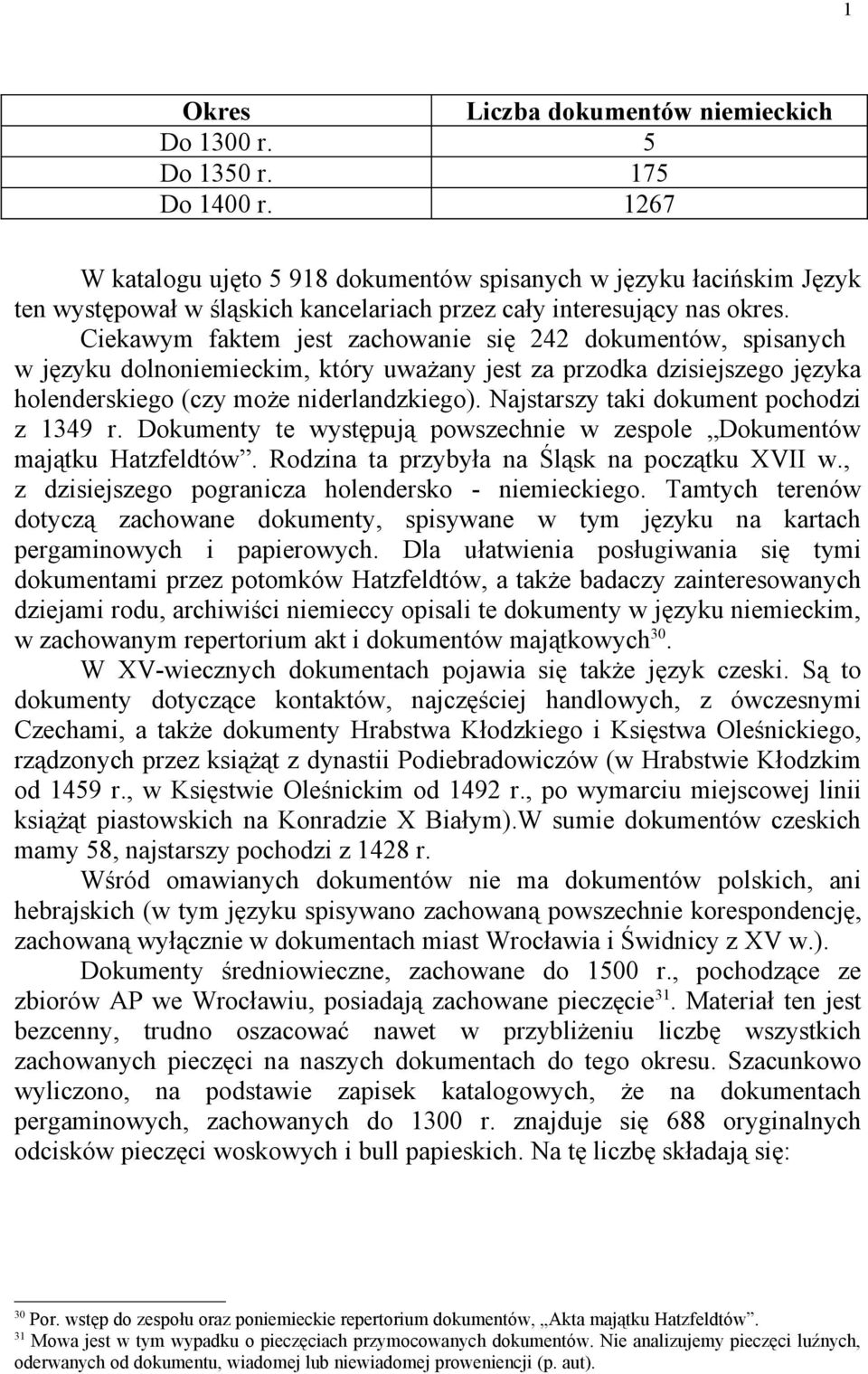 Ciekawym faktem jest zachowanie się 242 dokumentów, spisanych w języku dolnoniemieckim, który uważany jest za przodka dzisiejszego języka holenderskiego (czy może niderlandzkiego).