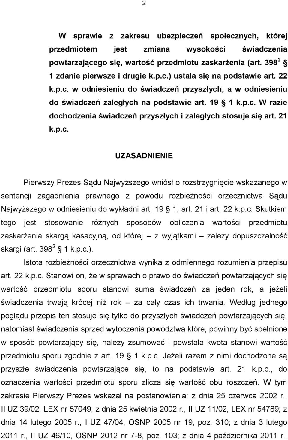 w odniesieniu do świadcz