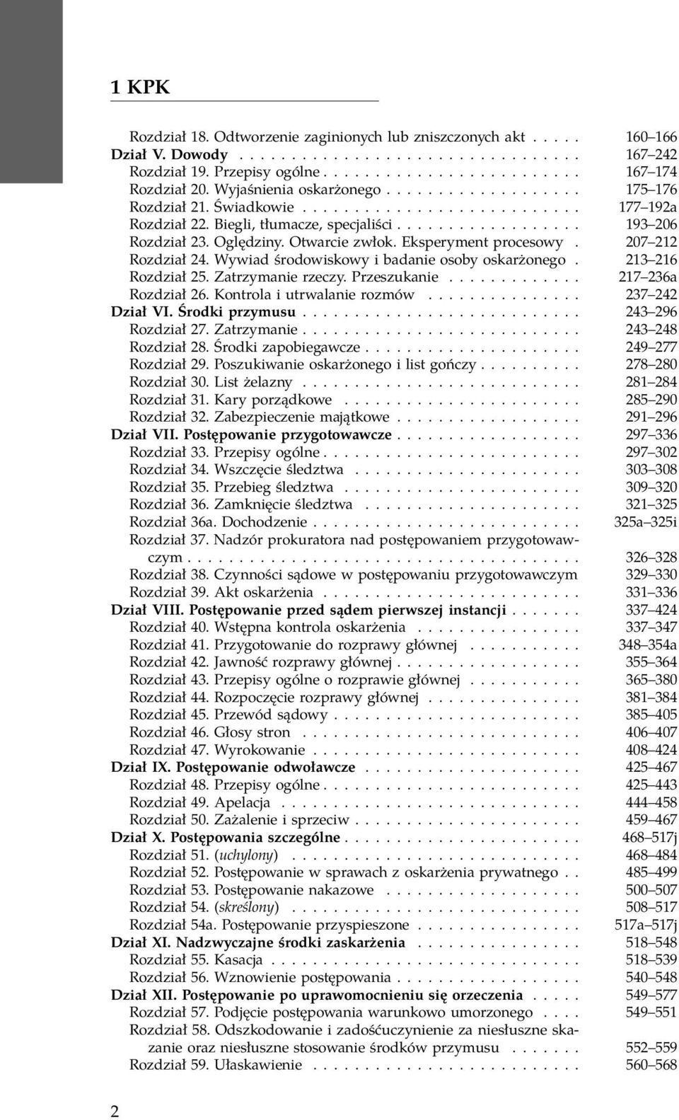 Oględziny. Otwarcie zwłok. Eksperyment procesowy. 207 212 Rozdział 24. Wywiad środowiskowy i badanie osoby oskarżonego. 213 216 Rozdział 25. Zatrzymanie rzeczy. Przeszukanie............. 217 236a Rozdział 26.