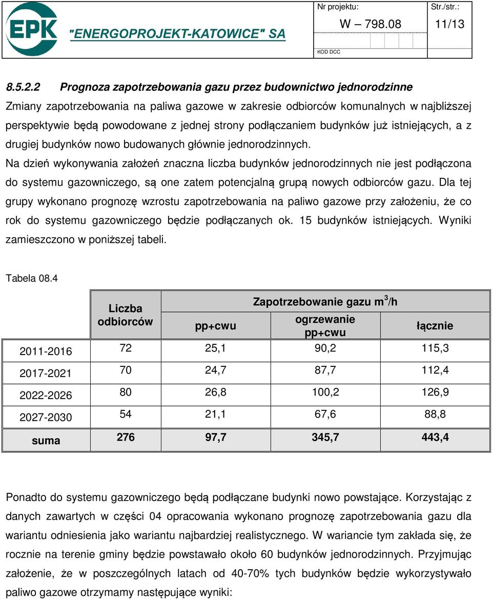 podłączaniem budynków już istniejących, a z drugiej budynków nowo budowanych głównie jednorodzinnych.