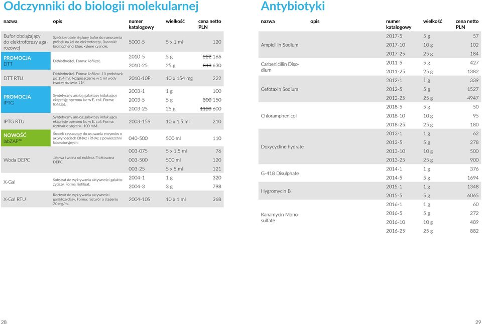 Rozpuszczenie w 1 ml wody tworzy roztwór 1 M. Syntetyczny analog galaktozy indukujący ekspresję operonu lac w E. coli. Forma: liofilizat.