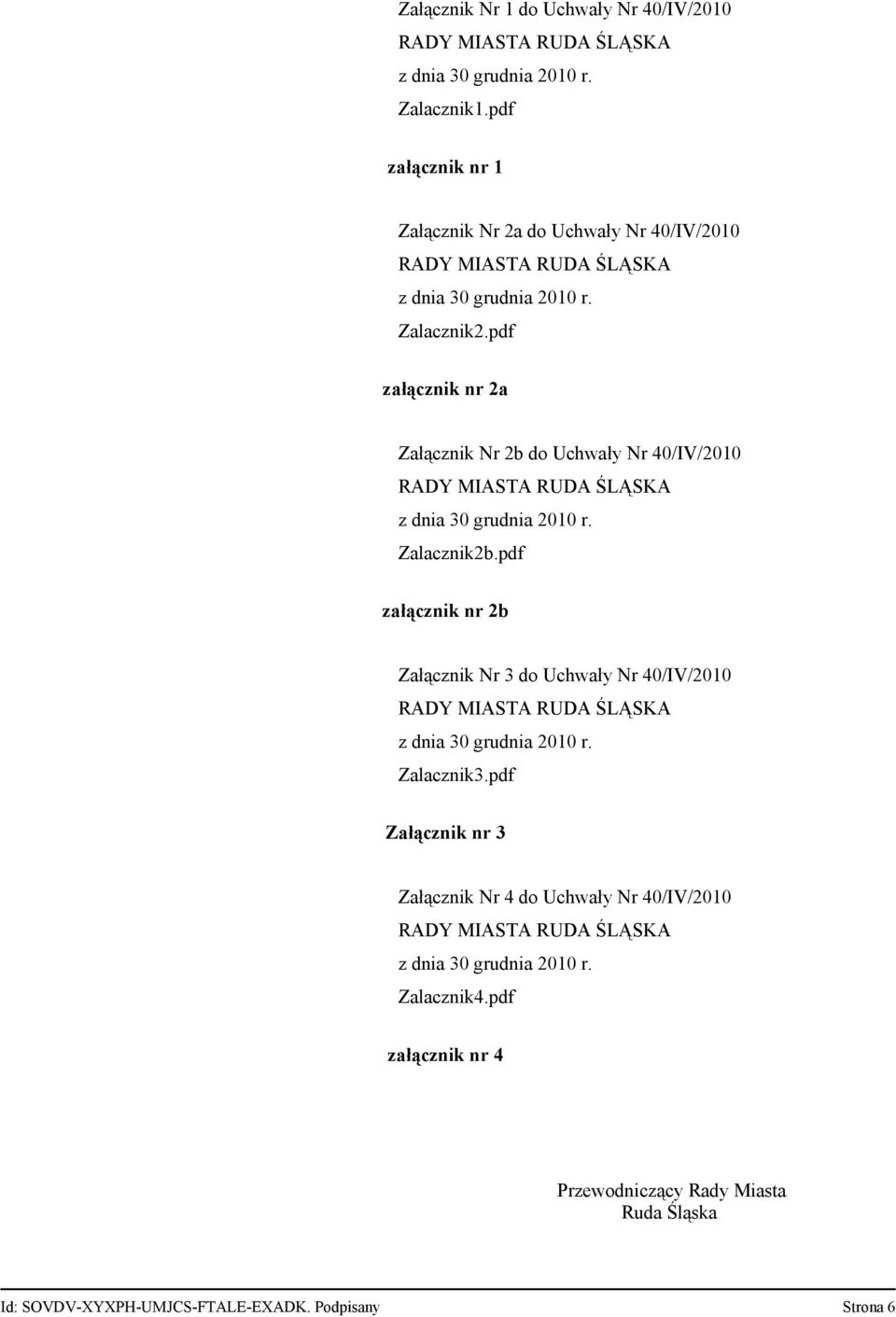 pdf załącznik nr 2a Załącznik Nr 2b do Uchwały Nr 40/IV/2010 Zalacznik2b.