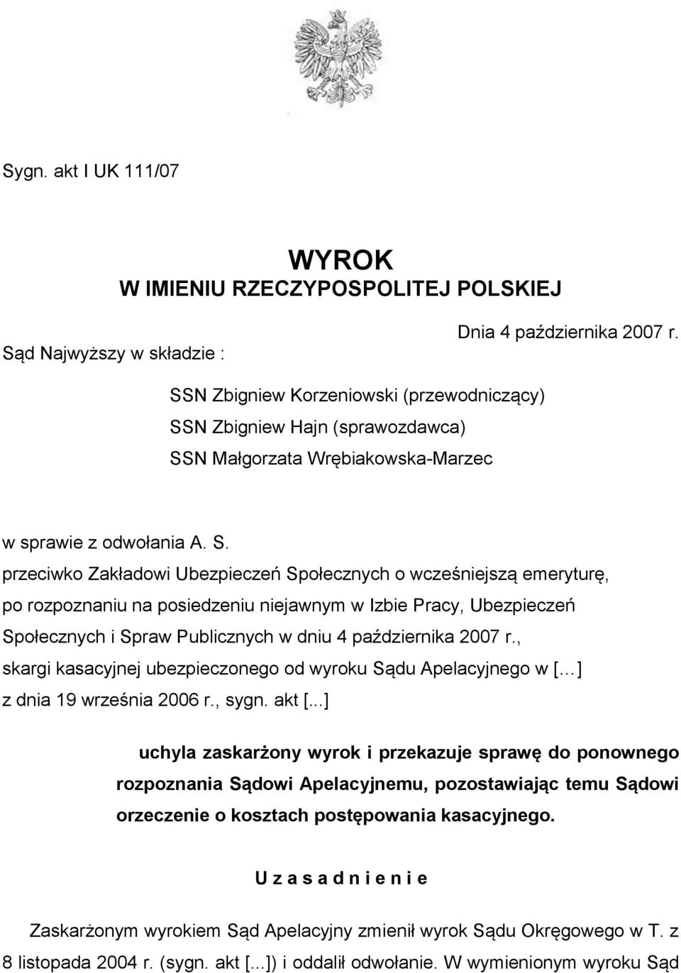 N Zbigniew Hajn (sprawozdawca) SS