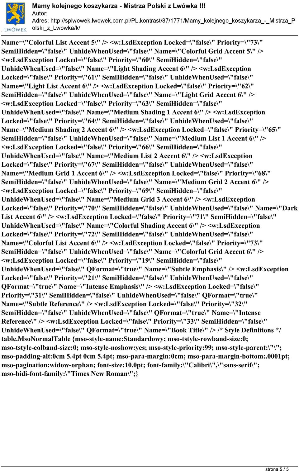 Name=\"Light Shading Accent 6\" /> <w:lsdexception Name=\"Light List Accent 6\" /> <w:lsdexception Locked=\"false\" Priority=\"62\" SemiHidden=\"false\" UnhideWhenUsed=\"false\" Name=\"Light Grid