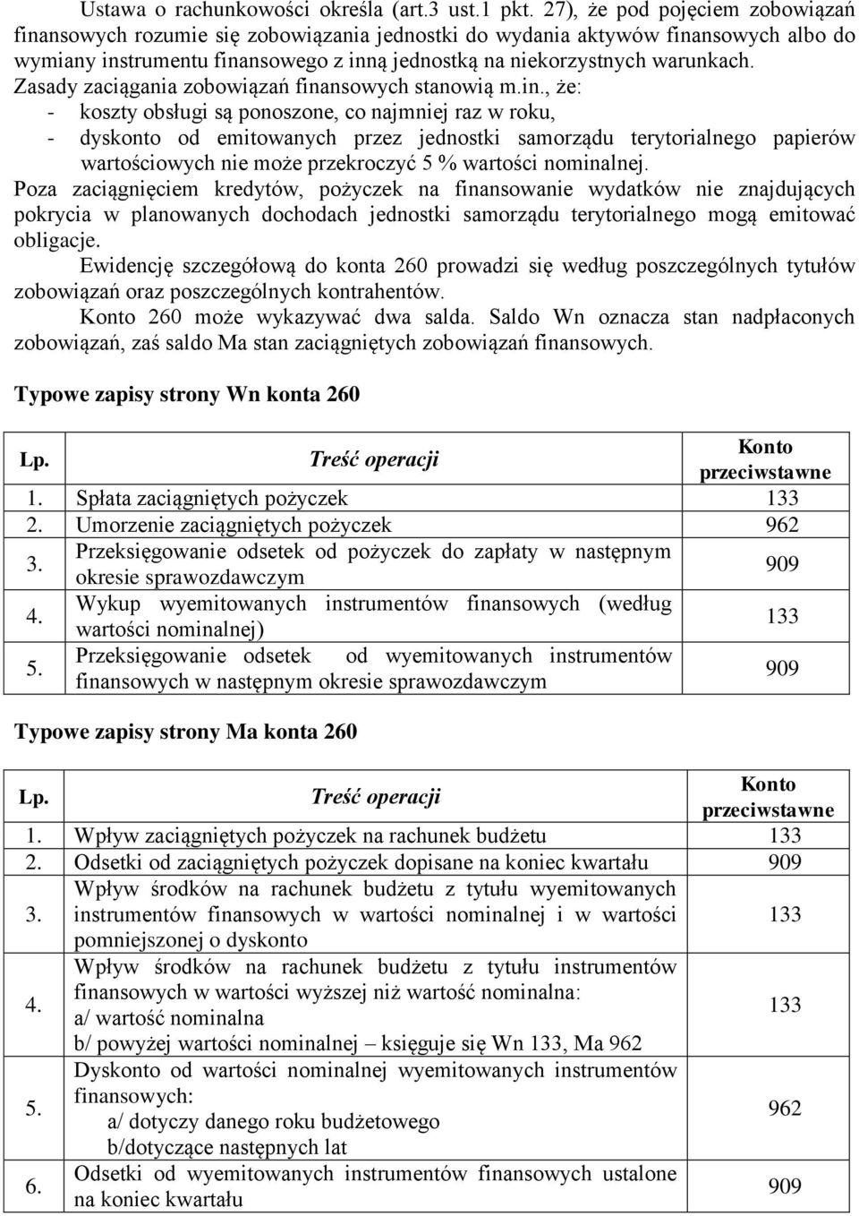 Zasady zaciągania zobowiązań fina