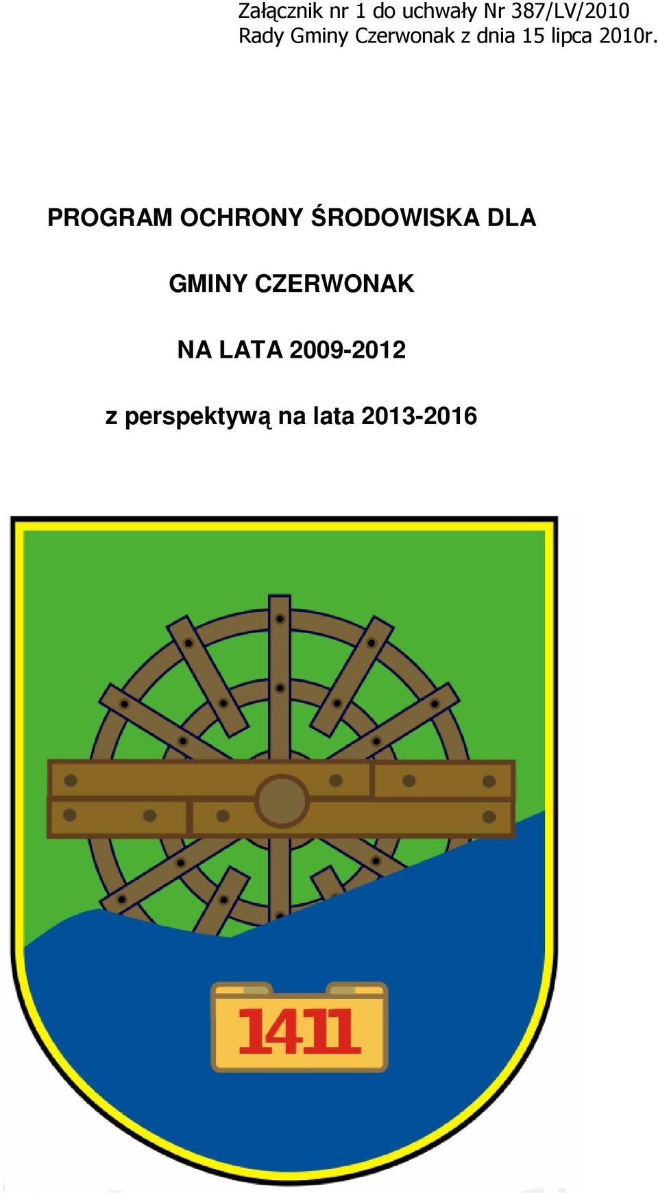 PROGRAM OCHRONY ŚRODOWISKA DLA GMINY