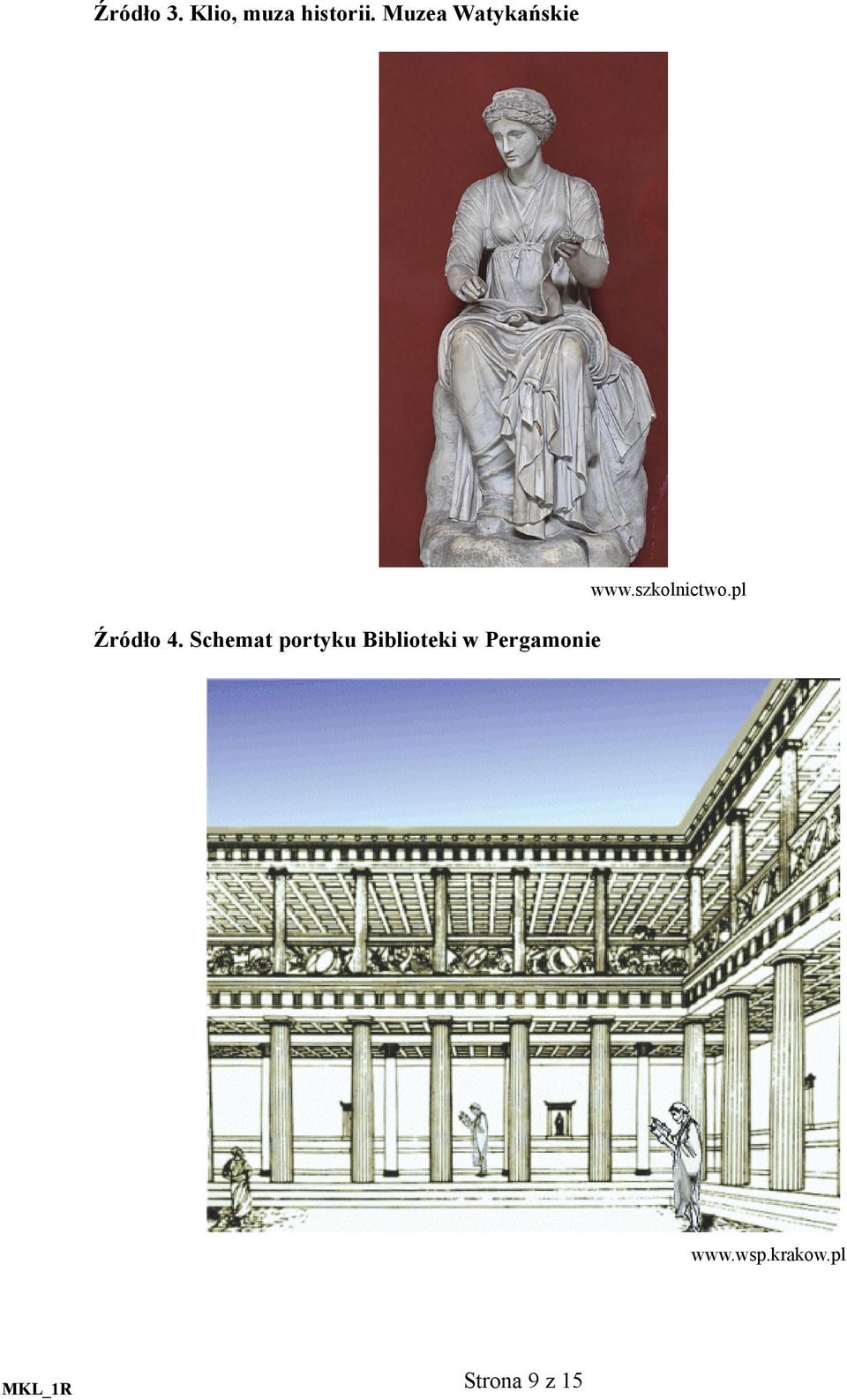Schemat portyku Biblioteki w