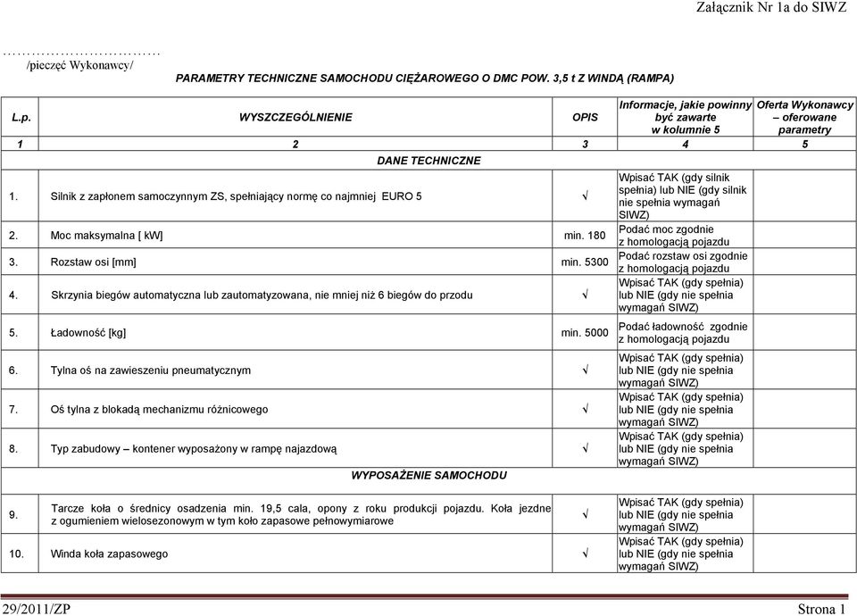 Tylna oś na zawieszeniu pneumatycznym 7. Oś tylna z blokadą mechanizmu róŝnicowego 8.