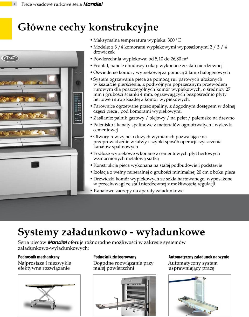 kształcie pierścienia, z podwójnym poprzecznym przewodem rurowym dla poszczególnych komór wypiekowych, o średnicy 27 mm i grubości ścianki 4 mm, ogrzewających bezpośrednio płyty hertowe i strop
