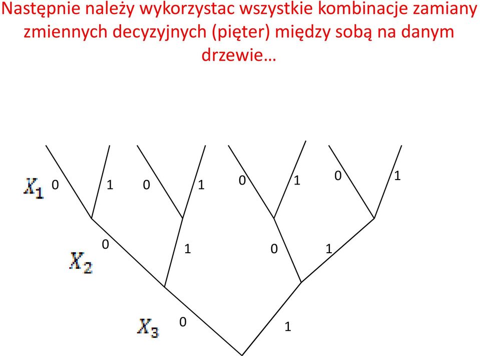 kombinacje zamiany zmiennych