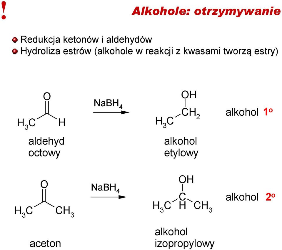 estry) 3 NaB 4 2 3 alkohol 1 o aldehyd octowy alkohol
