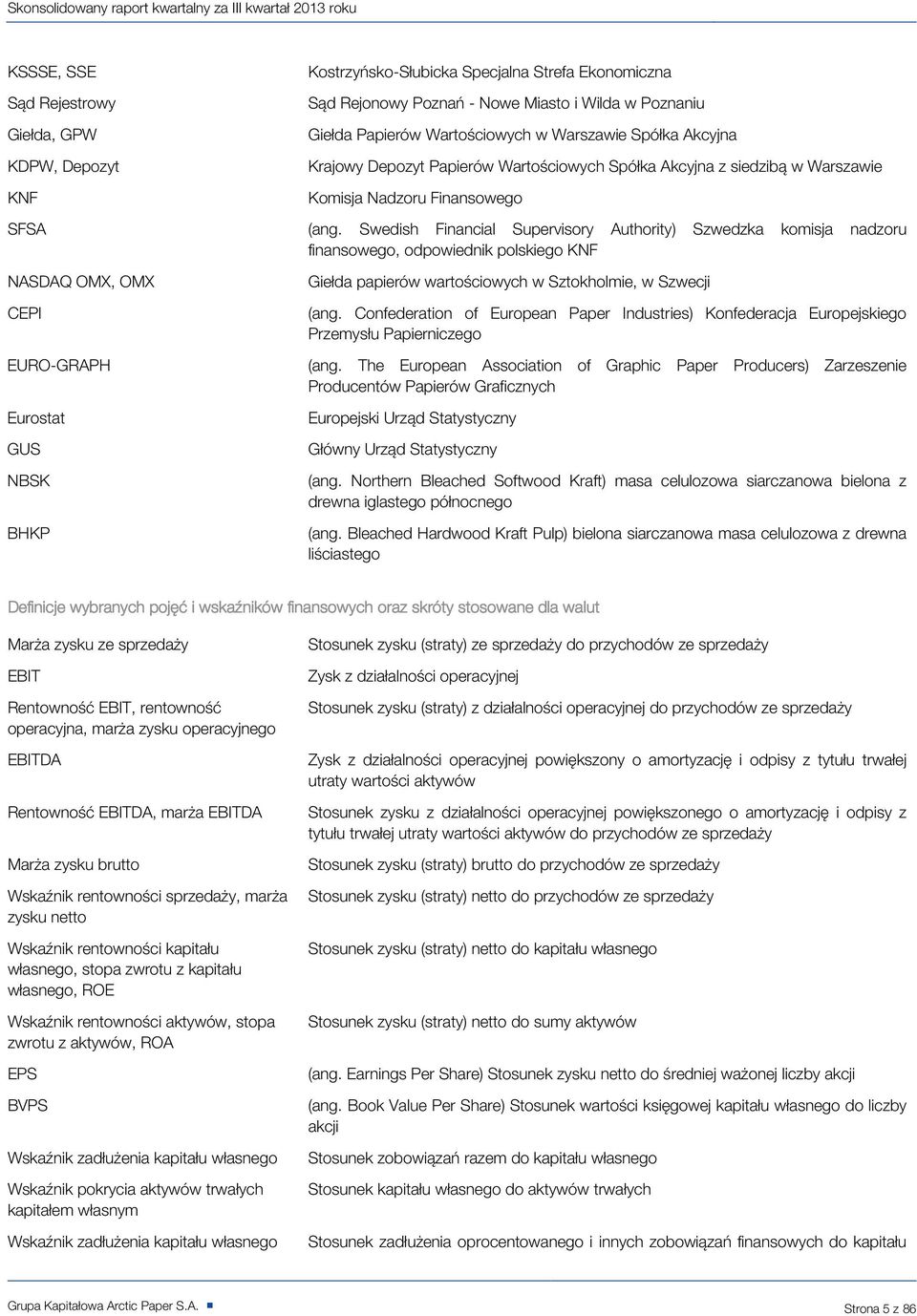 Swedish Financial Supervisory Authority) Szwedzka komisja nadzoru finansowego, odpowiednik polskiego KNF Giełda papierów wartościowych w Sztokholmie, w Szwecji (ang.