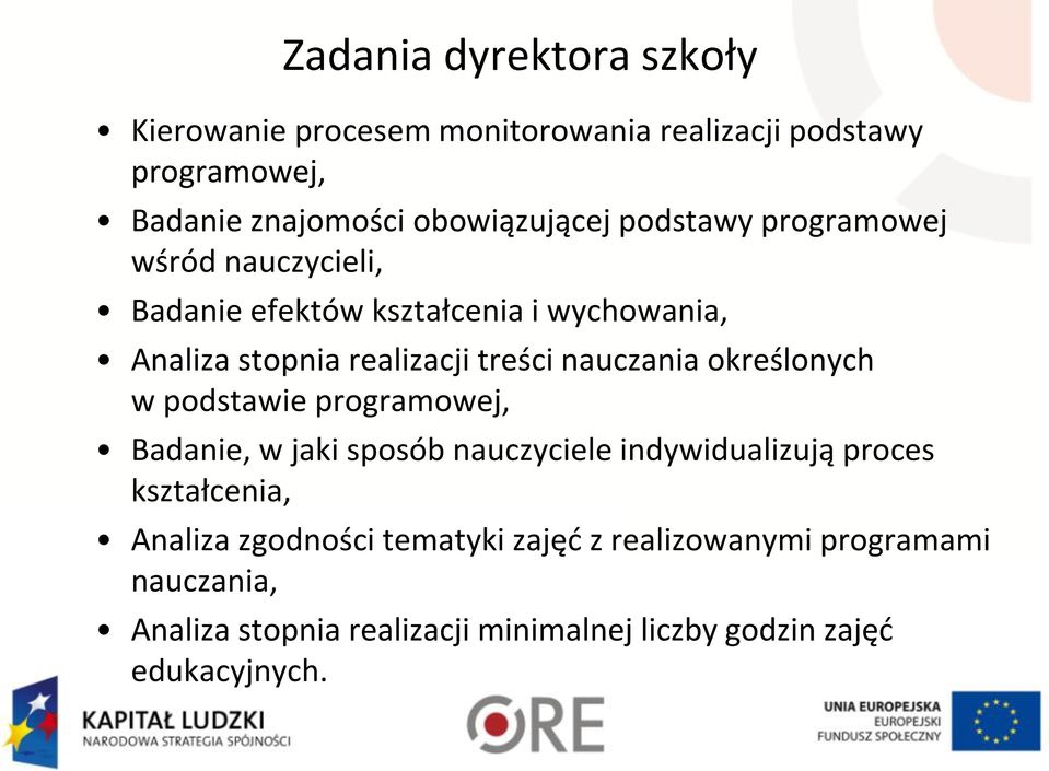 określonych w podstawie programowej, Badanie, w jaki sposób nauczyciele indywidualizują proces kształcenia, Analiza zgodności