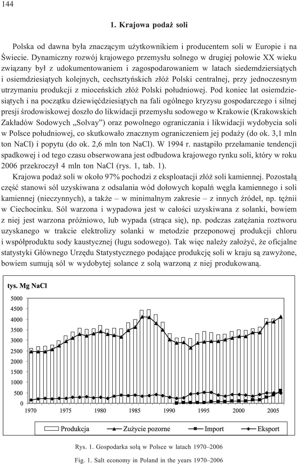 z³ó Polski centralnej, przy jednoczesnym utrzymaniu produkcji z mioceñskich z³ó Polski po³udniowej.
