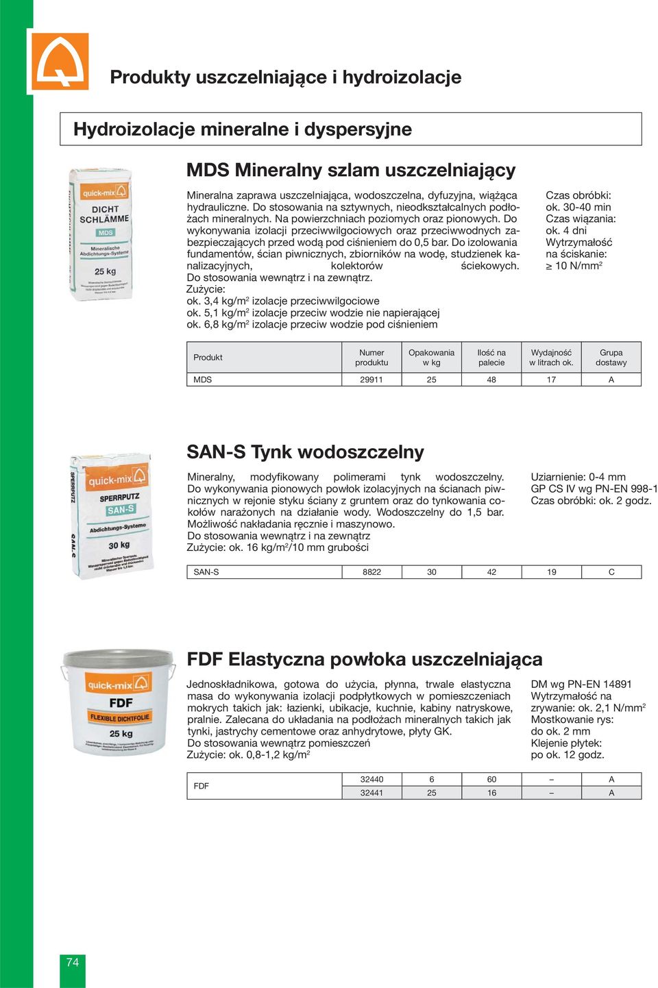 Do wykonywania izolacji przeciwwilgociowych oraz przeciwwodnych zabezpieczających przed wodą pod ciśnieniem do 0,5 bar.