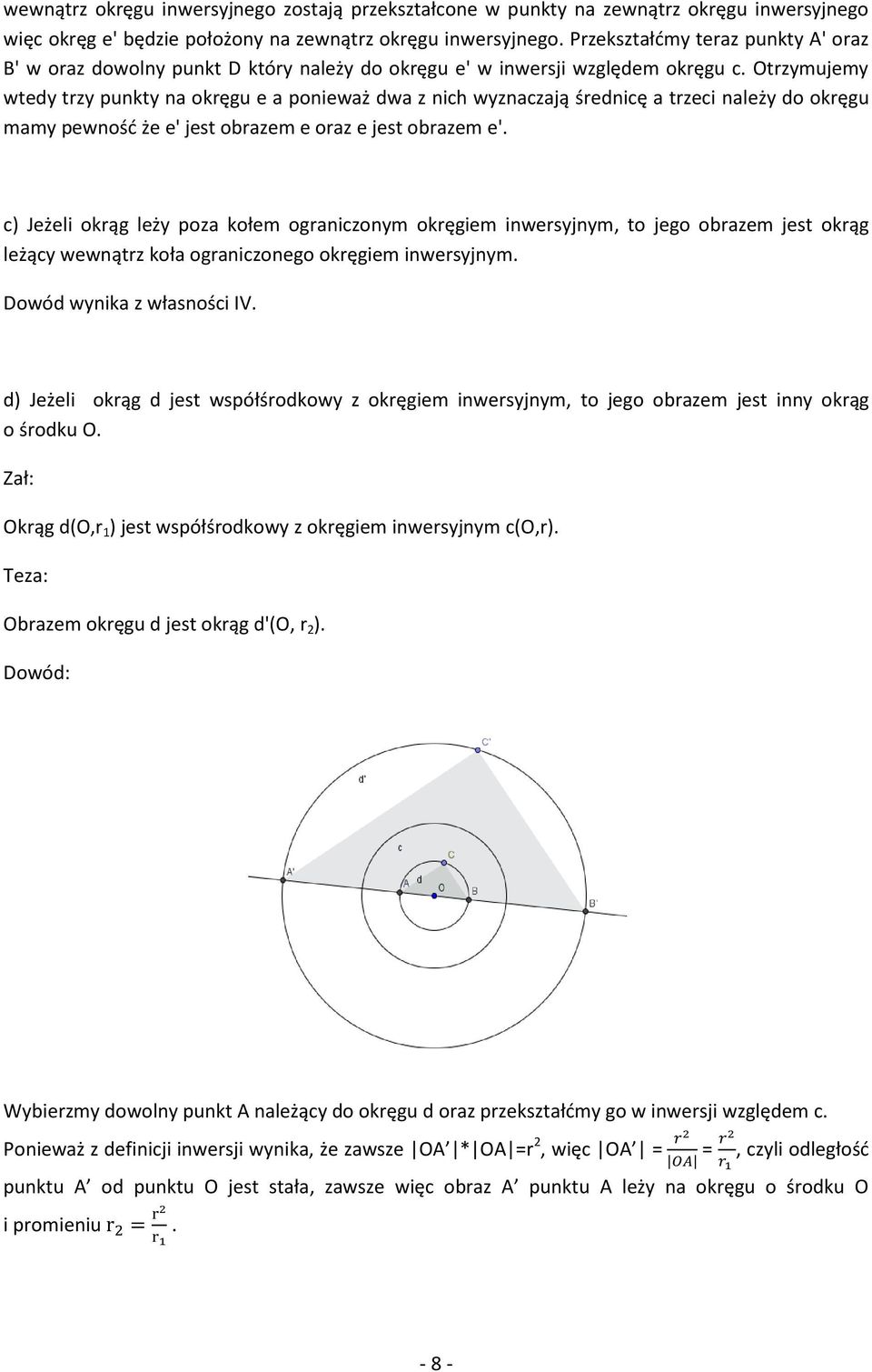 Inwersja na płaszczyźnie, własności, konstrukcje, zastosowania - PDF Free  Download