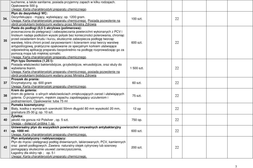 pielęgnacji i zabezpieczania powierzchni wykonanych z PCV i linoleum nadaje podłoŝom wysoki połysk bez konieczności polerowania, chroniąc przed osiadaniem brudu i kurzu, skutecznie zabezpiecza
