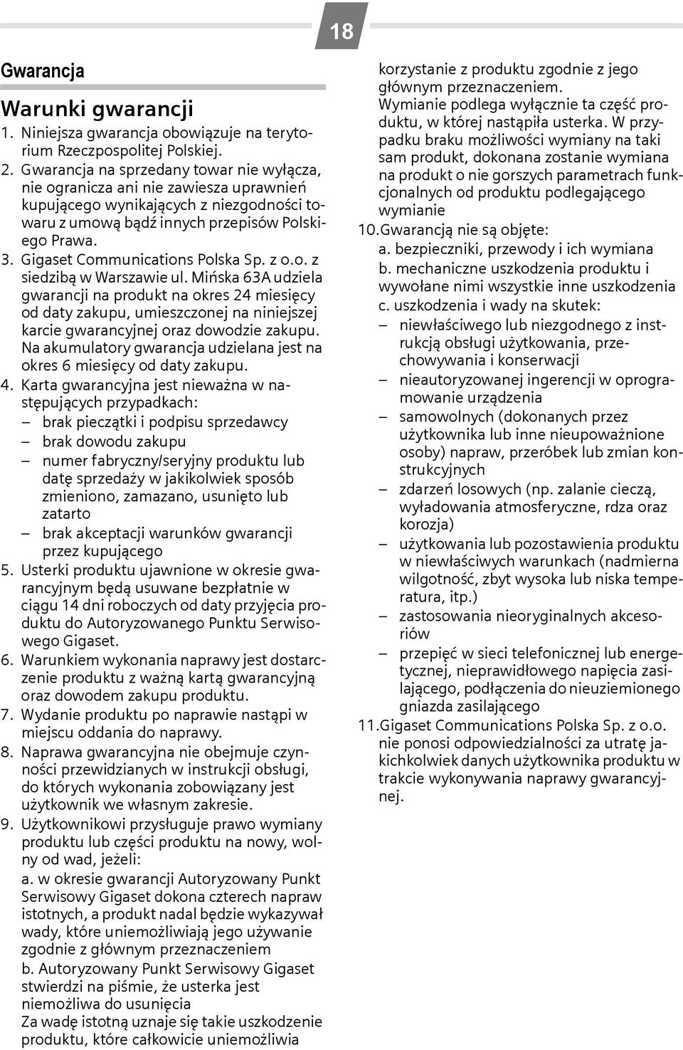 Gigaset Communications Polska Sp. z o.o. z siedzibą w Warszawie ul.