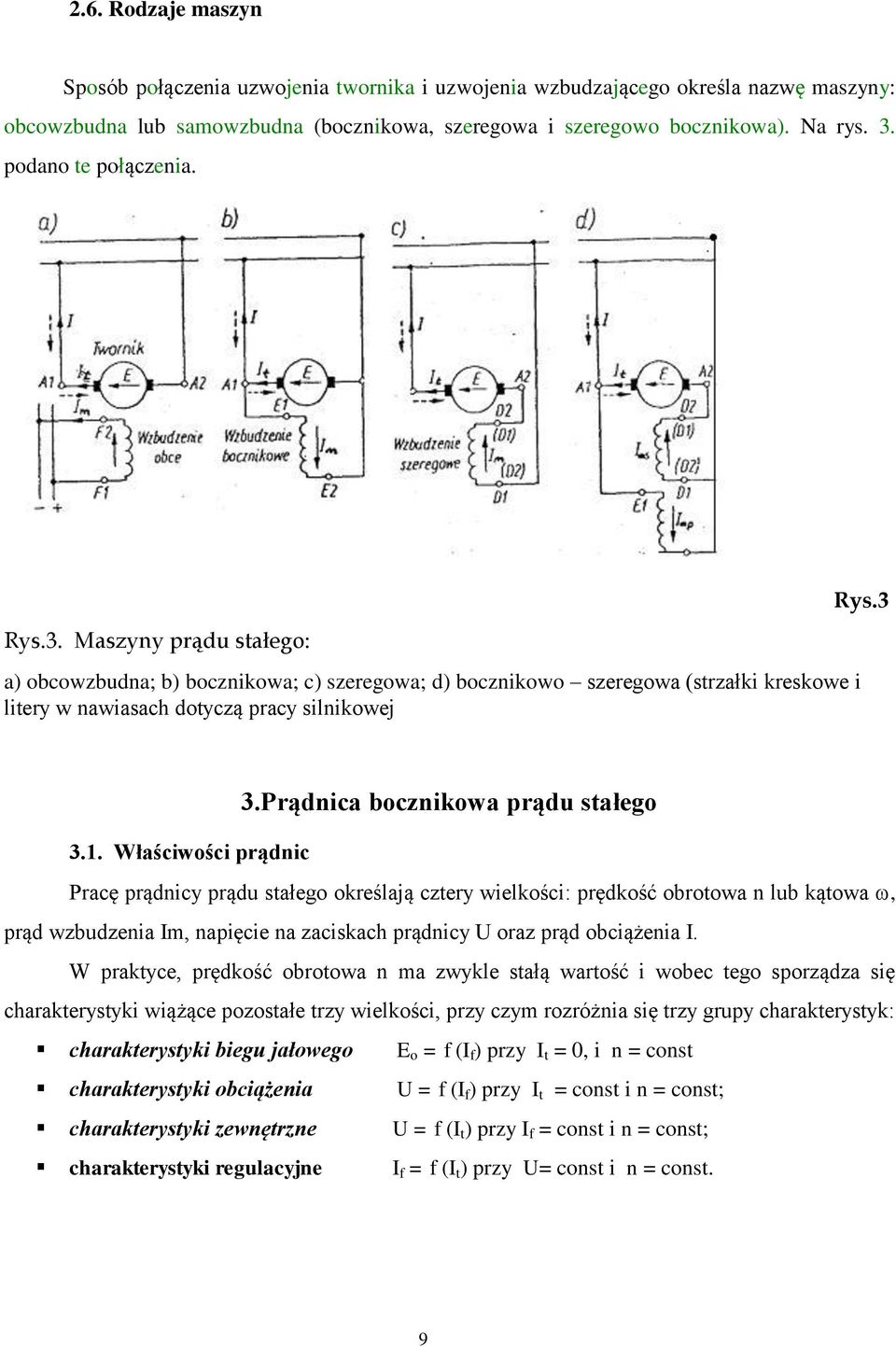 Prądnica bocznikowa prądu stałego 3.1.