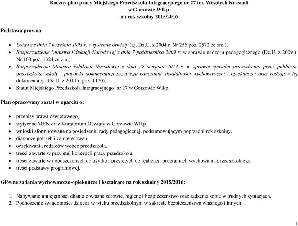 ), Rozporządzenie Ministra Edukacji Narodowej z dnia 29 sierpnia 2014 r.